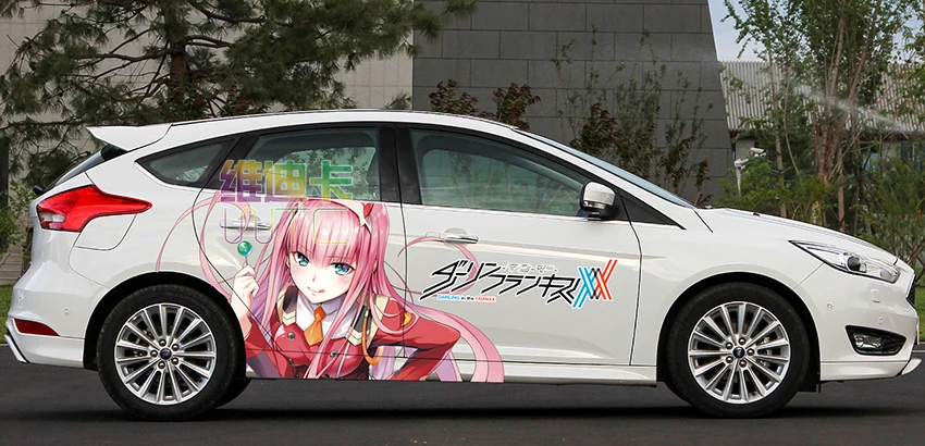 DARLING in the FRANXX водонепроницаемый японский аниме виниловые автомобильные наклейки Мультяшные наклейки на дверь наклейки раллиарт аксессуары для автомобиля CNS540