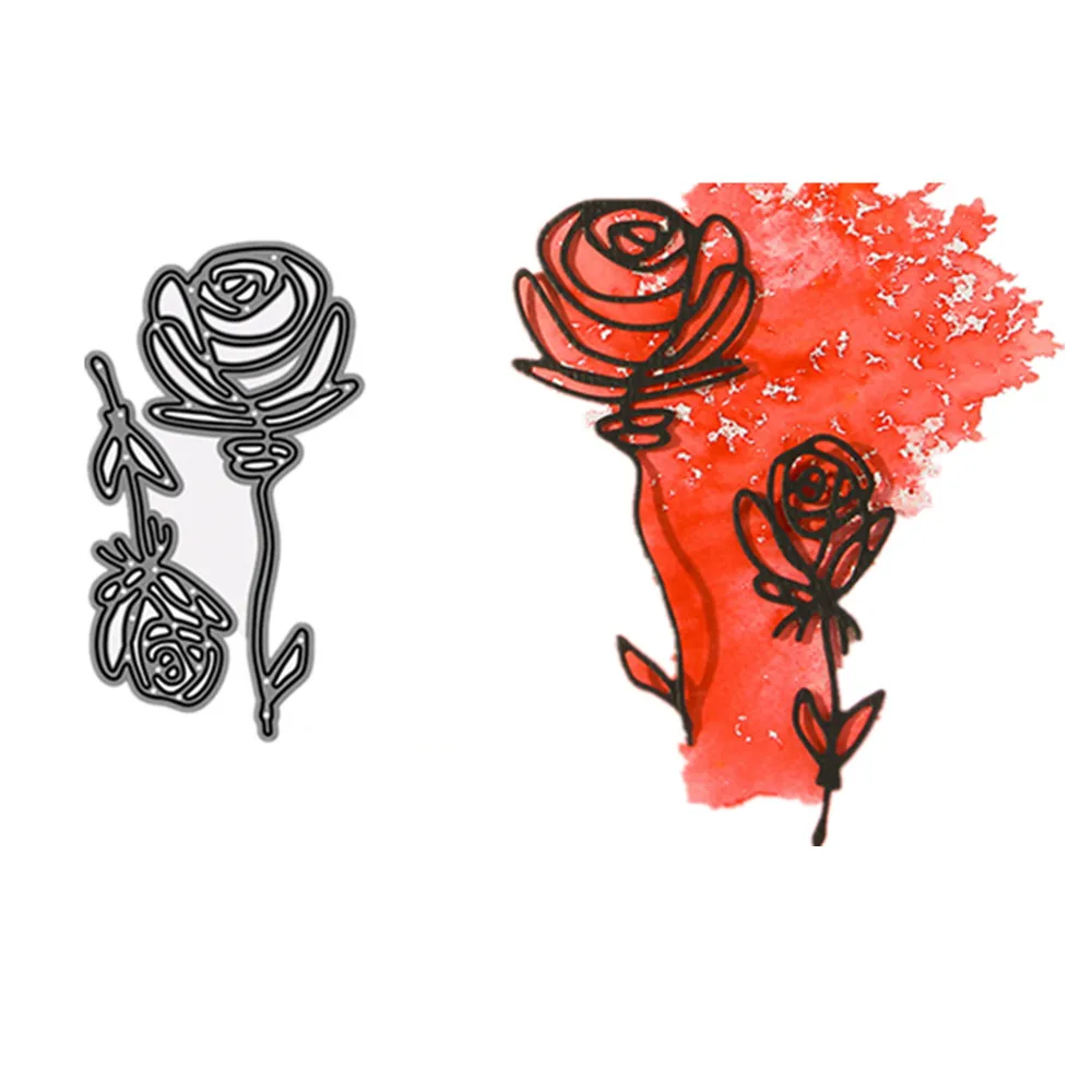 2pcs new Flower Leaves Leaf Cutting Dies Stencils for DIY Scrapbooking/photo album Decorative Paper Cards