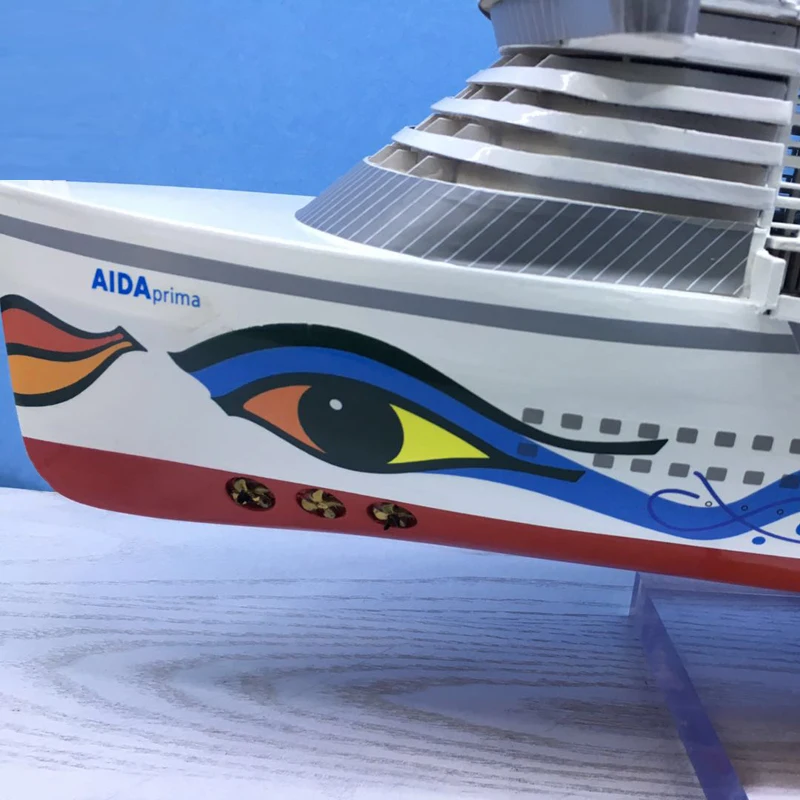 LUCKK 100 см Средиземноморский стиль AIDA деревянная Статуэтка кораблей светодиодный парусник роскошный Круизный дом Морской Декор дерево ремесло