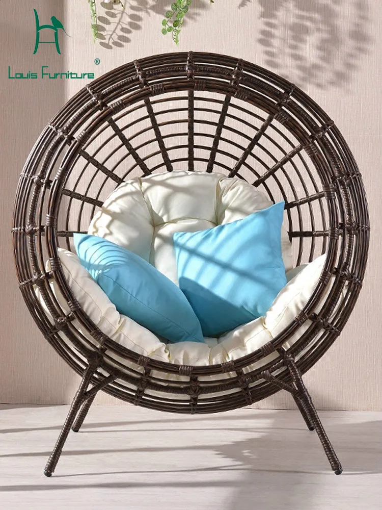 

Louis Fashion Outdoor Sofas Living Room Lazy Chair Bedroom Balcony Adult Bed Swing Swing Basket