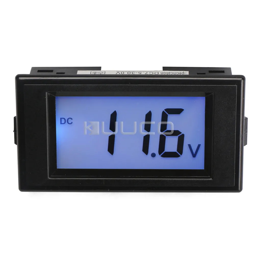 Цифровой измеритель напряжения постоянного тока 7 5 ~ 30 0 в ЖК дисплей Вольтметр 12 В
