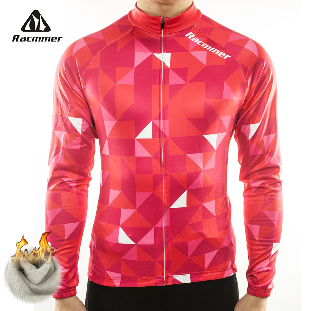 Racmmer теплый 2020 Pro зимний термальный флис Велоспорт Джерси Ropa Ciclismo Mtb с длинным