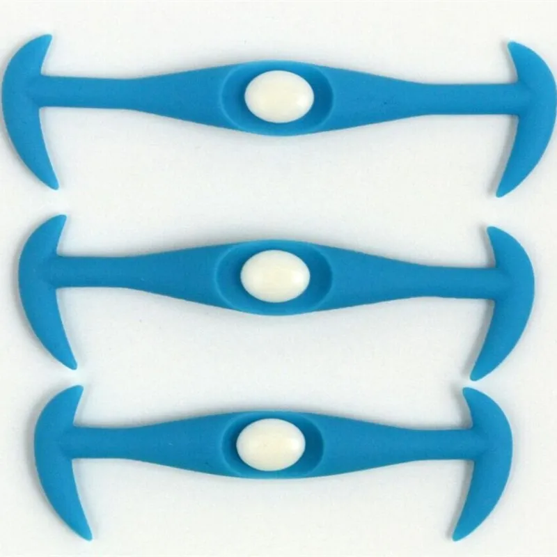 sky blue 12 шт./лот, черные круглые креативные шнурки без галстука, эластичные силиконовые шнурки для обуви, модные кроссовки унисекс для мужчин и женщин, новые кроссовки с ремешком - Цвет: sky blue