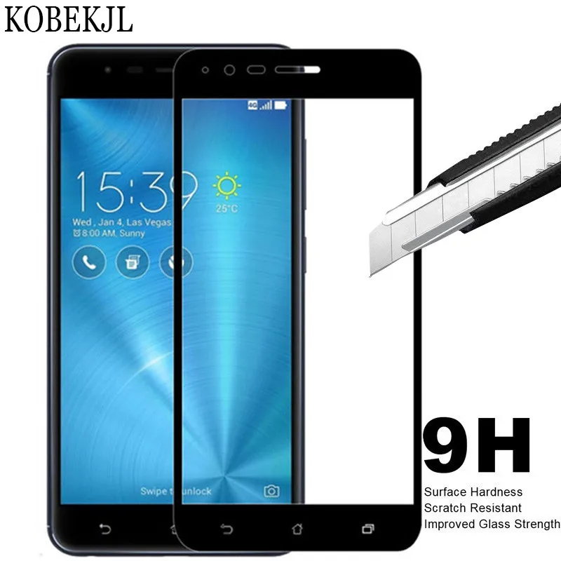 Закаленное стекло с полным покрытием для Asus Zenfone 3 Zoom ZE553KL защита экрана ZE ZE553 553 553KL