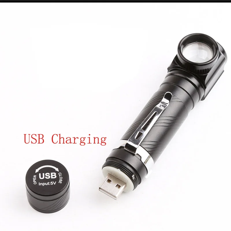 2 в 1, 1000 люмен, XM-T6, USB светодиодный фонарь, фонарь для кемпинга, 18650, аккумулятор, налобный фонарь
