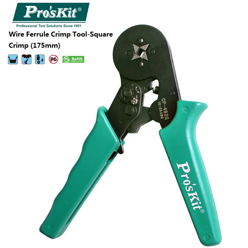 Pro'skit CP-462G регулируемые квадратные проволочные Обжимные Щипцы обжимной