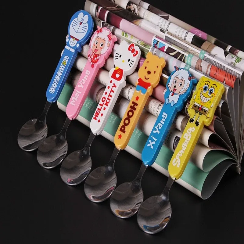 5 шт./компл. 16 см длинная ручка ложка в маленькой ложке из нержавеющей стали