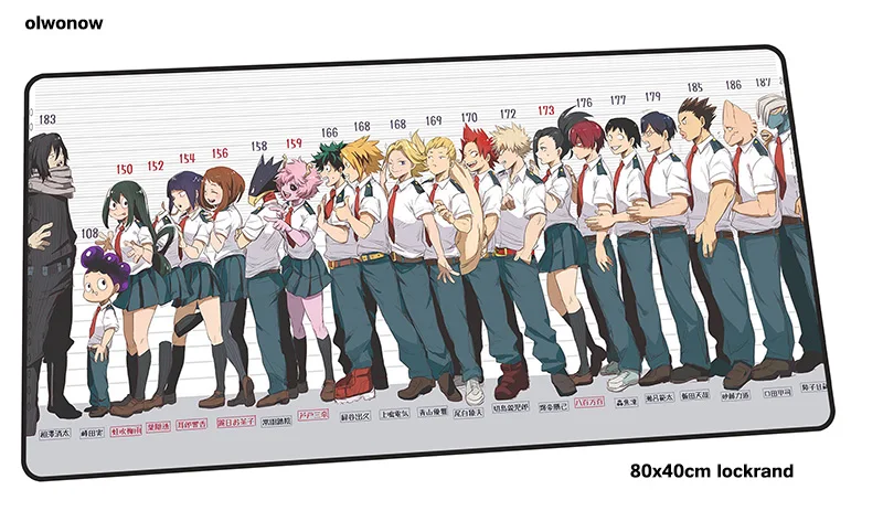 Size 800x400x2mm Игровой коврик для мыши My Hero Academy, геймерский коврик для мыши 800x400x2 мм, гелевый коврик для мыши, аксессуары для ноутбука, коврик для мыши, эргономичный коврик - Цвет: Size 800x400x2mm