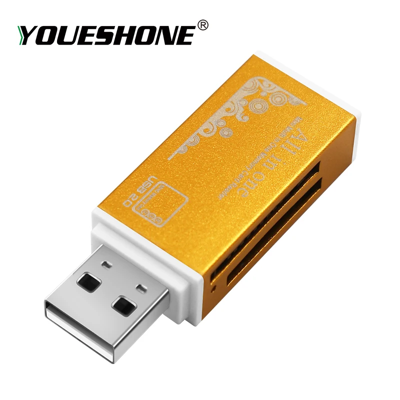 Многофункциональный адаптер для чтения карт памяти Micro SD SDHC TF M2 MMC MS PRO DUO цветной usb