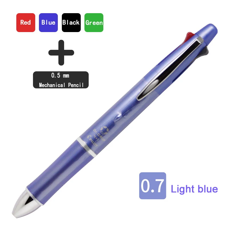 07 Light Blue Pilot Dr. Grip 4+ 1 многофункциональная ручка KUMAMON Limited гелевая ручка Acro чернила 0,5 мм механический карандаш японские канцелярские принадлежности Школьные ручки - Цвет: 07 Light Blue