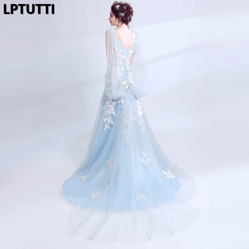 Женское длинное вечернее платье с вышивкой кружевом и вышивкой|Вечерние платья| |