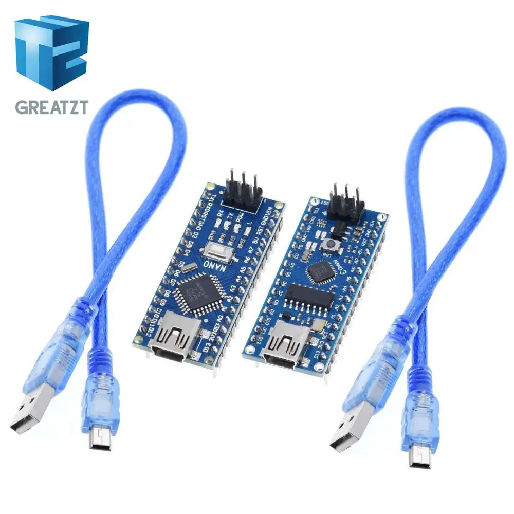 Контроллер GREATZT Nano 3 0 совместимый с arduino nano CH340 USB драйвер кабелем NANO