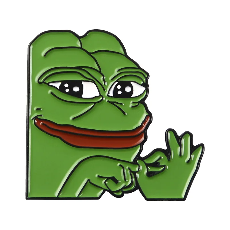 Забавная лягушка Pepe улыбающаяся печаль курительная Питьевая стрельба экшн-броши милый мультфильм женский эмалированный лацкан булавка Сексуальная лягушка Pepe брошь - Окраска металла: Style 7