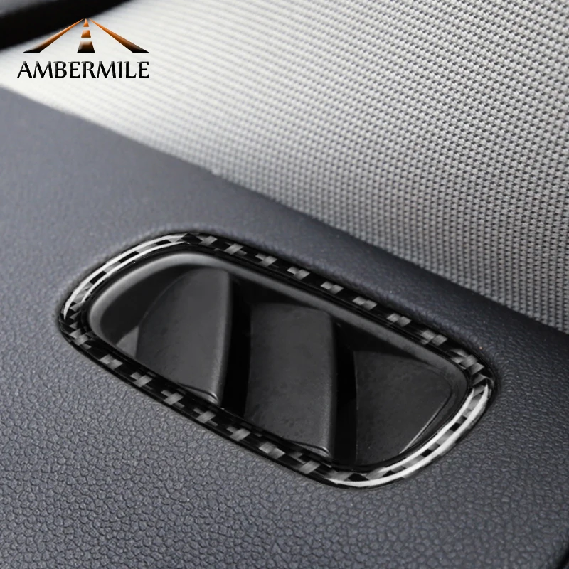 AMBERMILE углеродного волокна для Mini Cooper Countryman F60 аксессуары автомобиль воздуховод передней панели Vent рамка Отделка Декоративные наклейки
