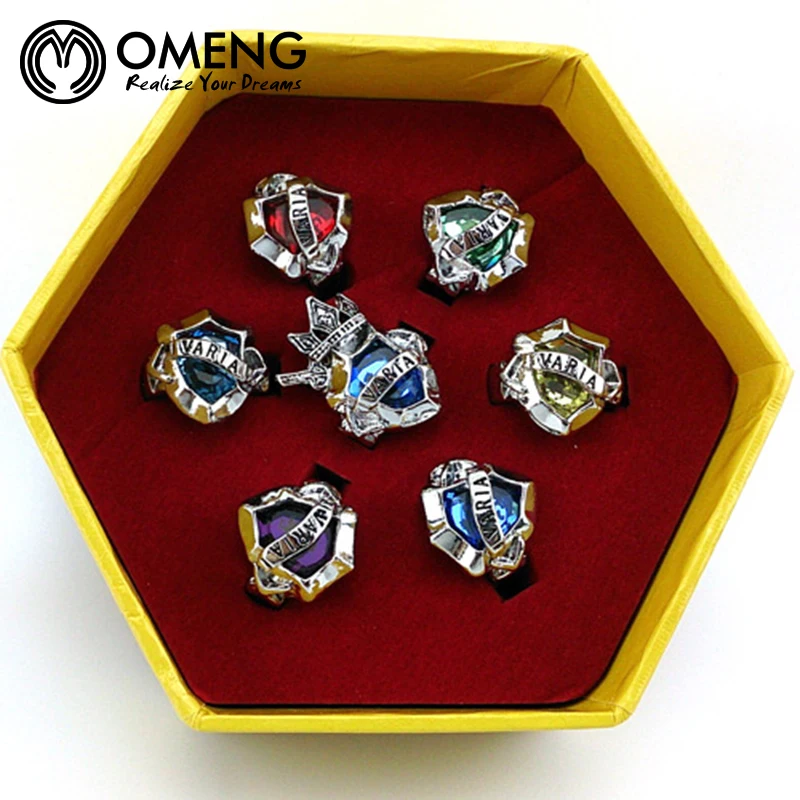Omeng Горячая Аниме Katekyo Hitman Reborn Савада Tsunayoshi кольца Vongola комплект OJZ059|vongola rings set|ring
