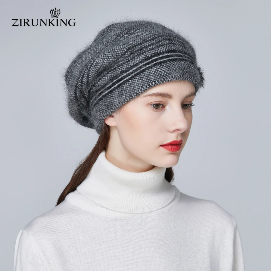 ZIRUNKING женская модная шерстяная вязаная шапка женские теплые шапки женские кашемировые повседневные шапочки для женщин ZH1802