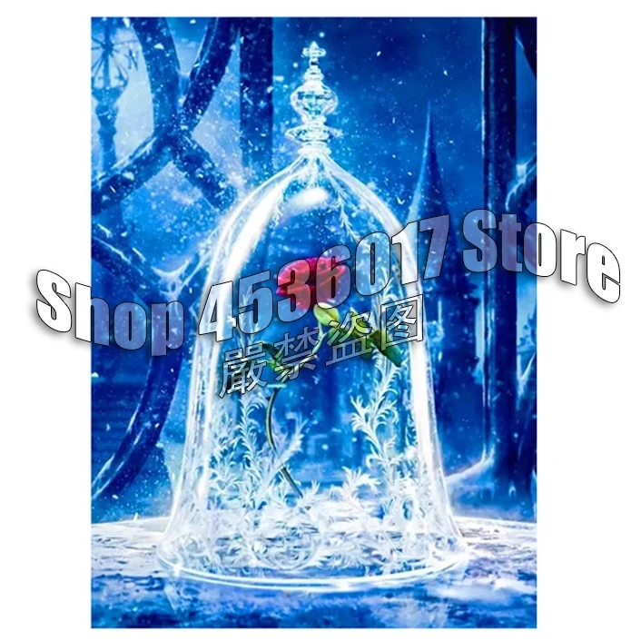 Полная квадратная Алмазная вышивка красная роза &quotЦветы&quot крестиком на рисунке