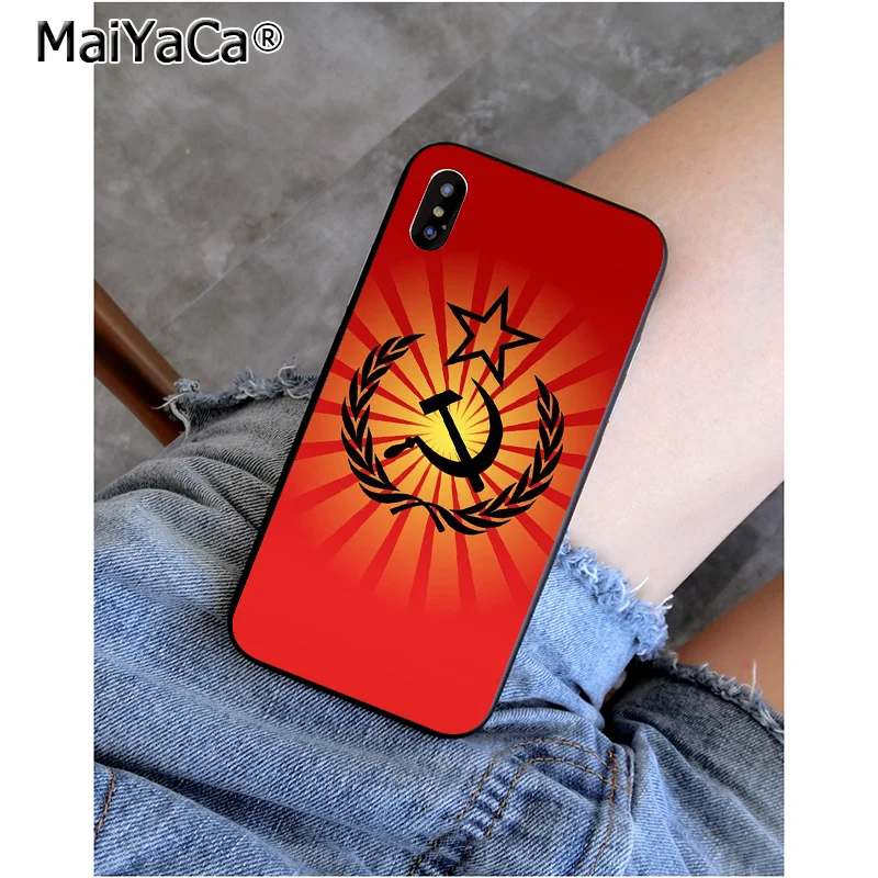 MaiYaCa СССР гранж в продаже окрашенный мягкий чехол для телефона для Apple iPhone 8 7 6 6S Plus X XS MAX 5 5S SE XR чехол