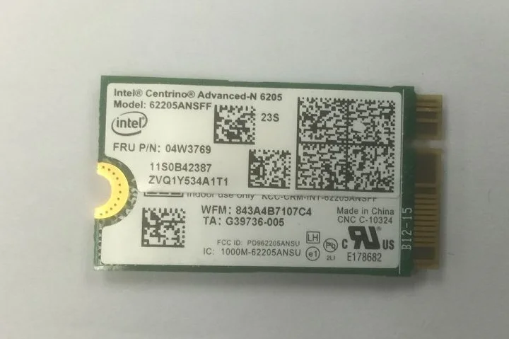 SSEA Новая беспроводная карта для Lenovo Thinkpad Helix X1 Carbon Wifi 04W3769 Intel Advanced N 62205AN 62205ANSFF SFF|wifi