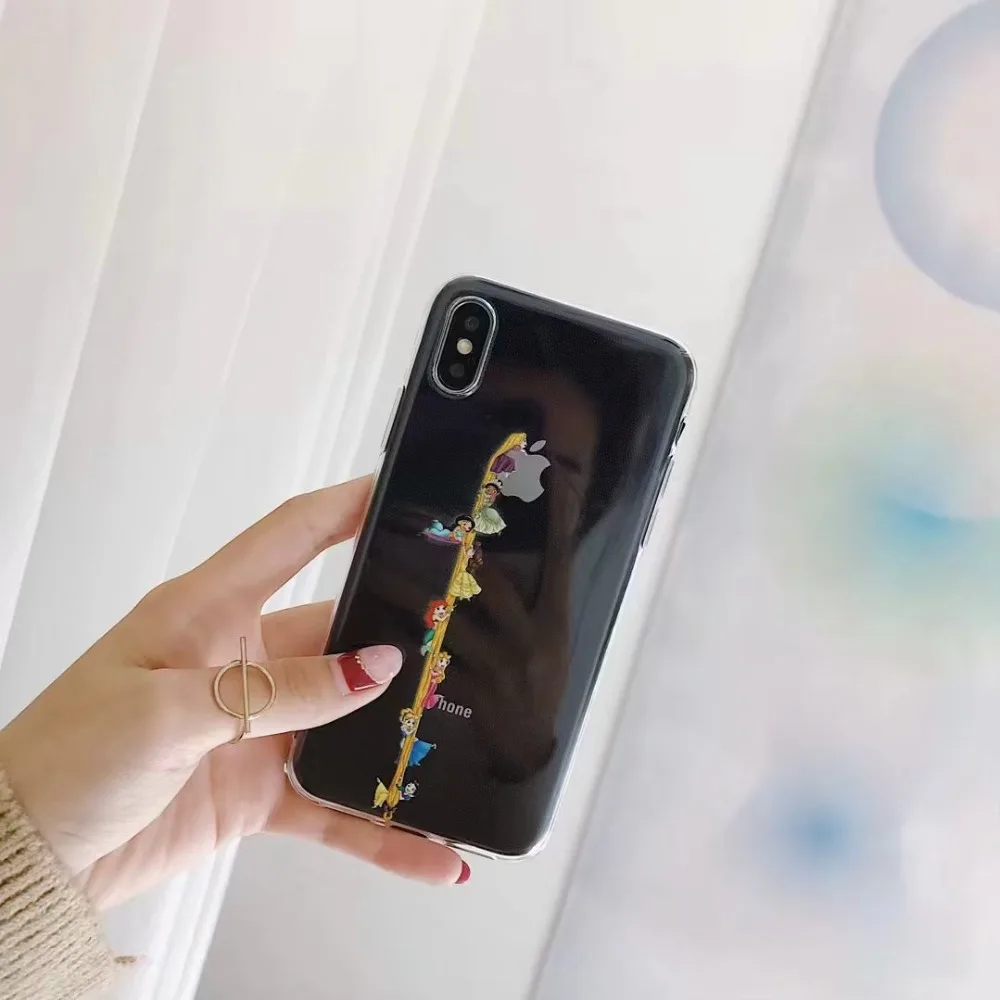 ORYKSZ чехол для iPhone 6 ase роскошный силиконовый телефона X 6s 7 8 plus прозрачный с