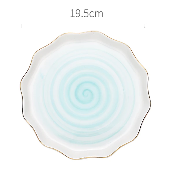 8inch Deep dish Blue Европейский стиль Пномпень керамическая Западная Посуда рисовое блюдо суп чашка стейк Блюдо Столовая Посуда Десертная Тарелка обеденная декоративная тарелка - Цвет: 8inch Deep dish Blue