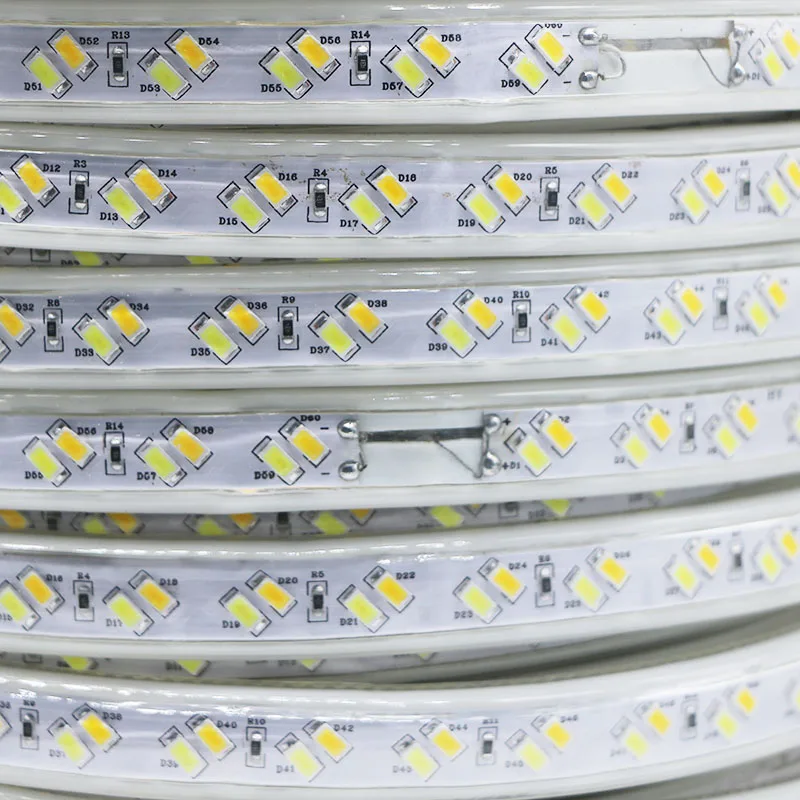 SZYOUMY CCT холодный белый и теплый 120 светодиодов/м 220 В 5730 цветной двойной
