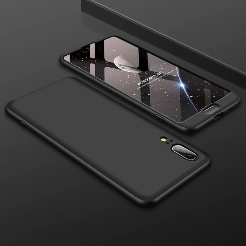 Black 360 градусов полный защитный чехол для huawei P20 Lite Pro mate 20 Lite mate 20 P20Lite P20 Pro защитный чехол для экрана - Цвет: Black