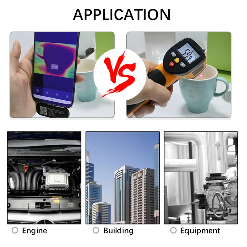 HT-102 Termo камера тепловизор мобильный телефон внешний инфракрасный для Android с адаптером