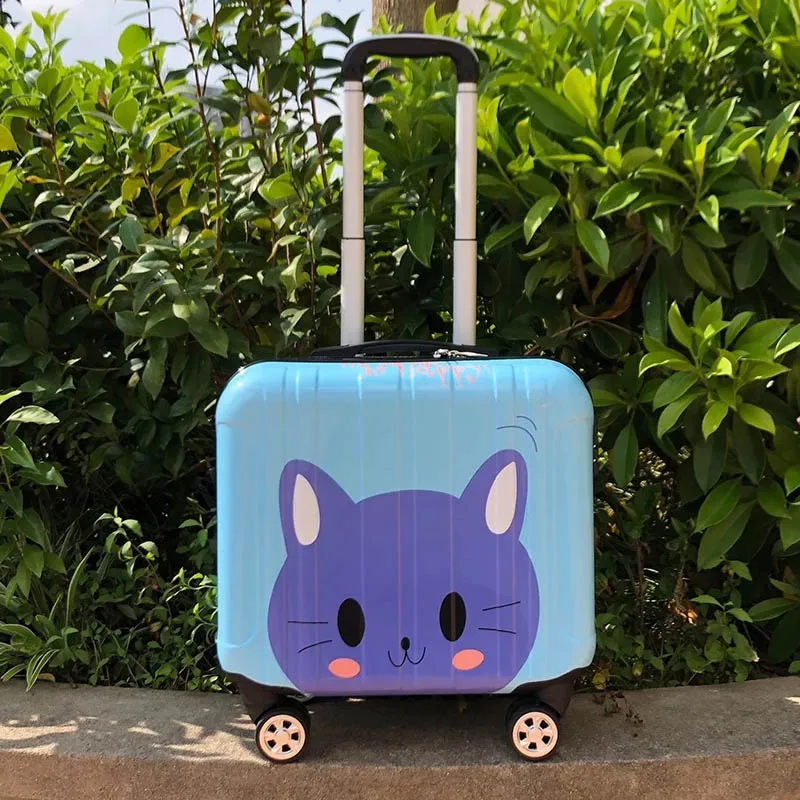 Чемодан на колесиках для мальчиков и девочек милый чемодан 18 дюймов школьный
