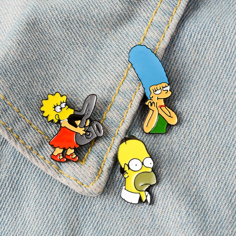 

Cartoon Figure Enamel Pin Donut Funny Design Brooches Badges Humor Backpack Pins for Anime Fans Gifts Jewelry 2021 Wholesale