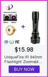 UniqueFire 1605 IR 940NM светодиодный светильник 50 мм объектив зум инфракрасный светильник ночного видения 3 режима USB Перезаряжаемый фонарь для охоты