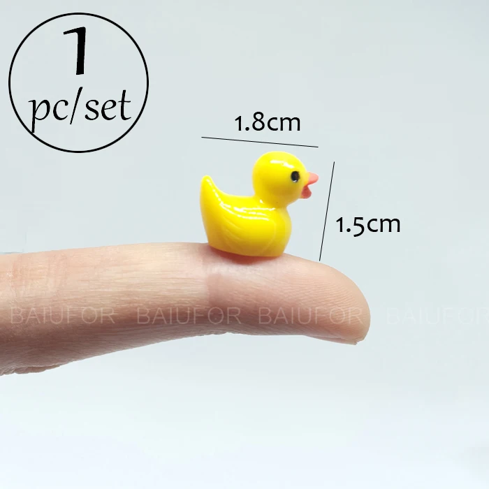duck 1 piece BAIUFOR мини животные миниатюрная Фея Сад Декор Пейзаж из мха аксессуары diy Террариум фигурки Дельфин Пингвин Лебедь автобус - Цвет: duck 1 piece