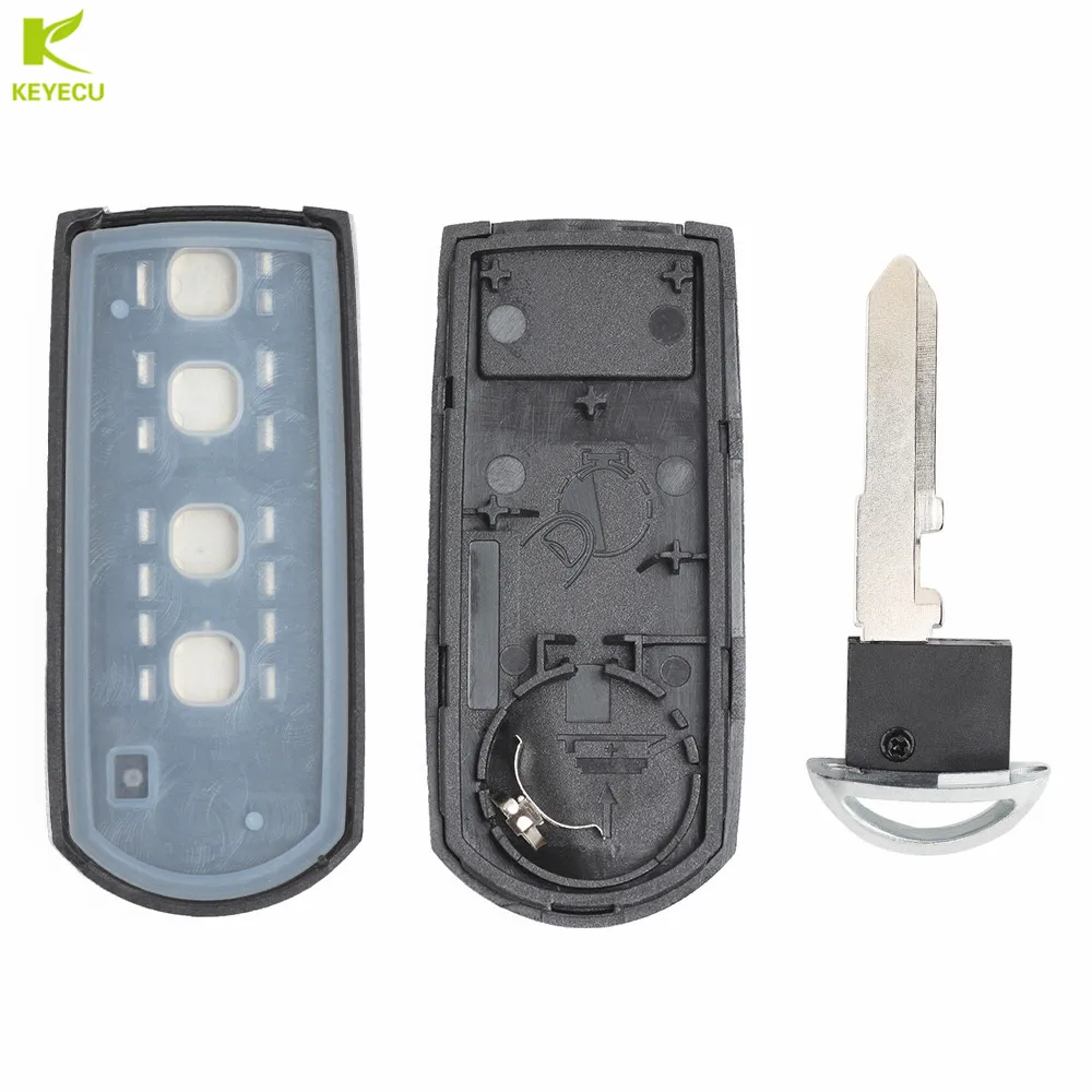 KEYECU Замена Новый умный дистанционный автомобильный чехол для ключей 4 кнопки MAZDA