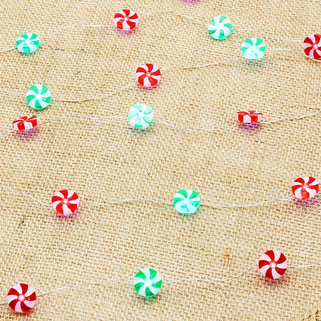 SHGO-Candy Christmas LED Light String - 10 ft 40 Battery-Powered with Remote Control for Party Interior Bedroom | Освещение