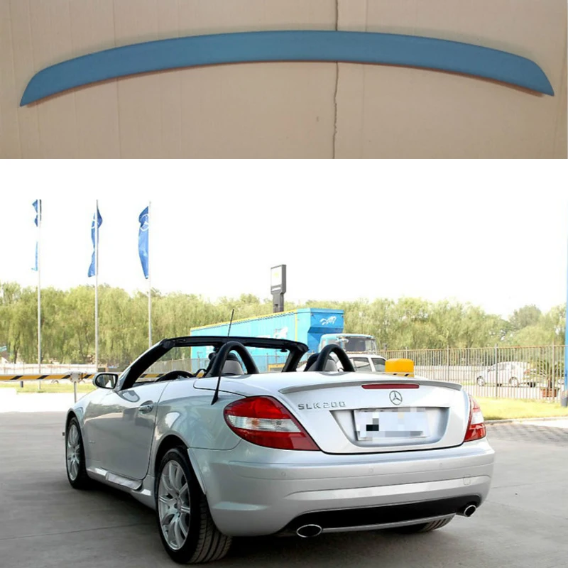 ПУ материал Неокрашенный задний спойлер багажника крыла багажника для Benz R171 SLK КЛАСС 2 двери 2006-2011 Тюнинг автомобиля запчасти