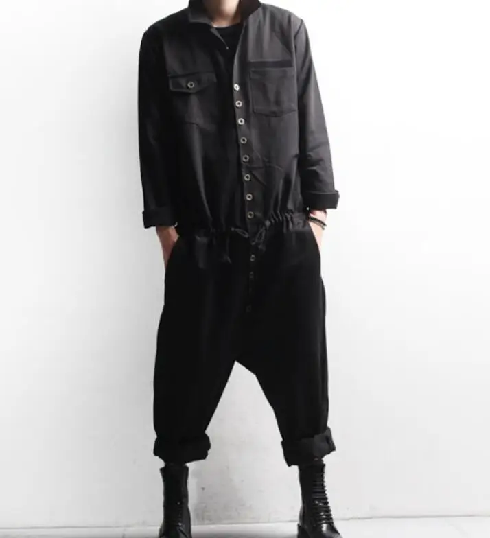 

M-6XL HOT / Spring Male New Fashion Large size custom personality onesies tooling loose casual jacket