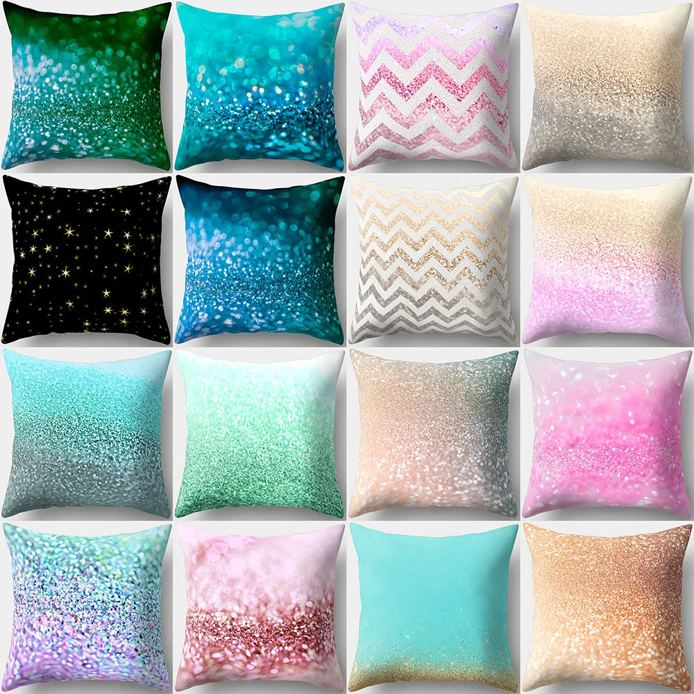 

2018 new blingbling cushion covers single case without core sofa pillow covers decorative pillowcase funda cojin capas 45x45cm
