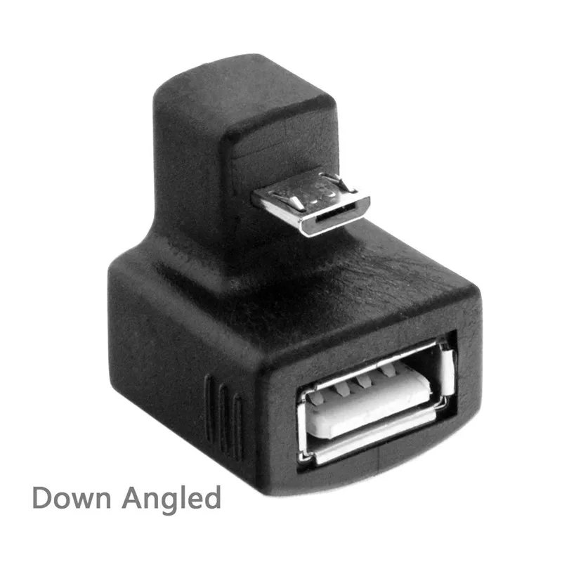 180 градусов вниз правый угловой микро USB OTG к 2 0 Женский удлинитель адаптер для