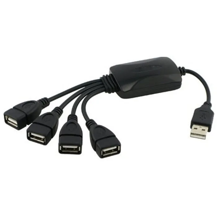 Высокоскоростной 4 USB-порт в 1 usb-хаб 2 0 черный порт USB от до для настольного
