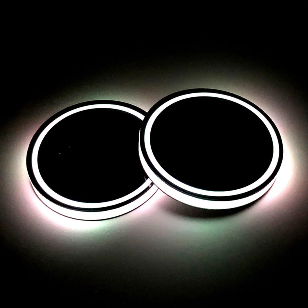 2 шт Солнечный автомобильный подстаканник с светодиодный светильник на дно