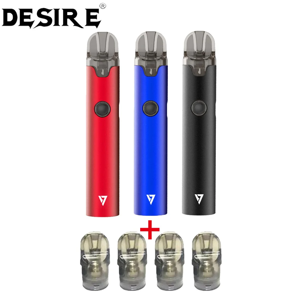 Новейший Vape Desire More Pro Pod Kit 1000 мАч аккумулятор с 2 мл перестраиваемый испаритель