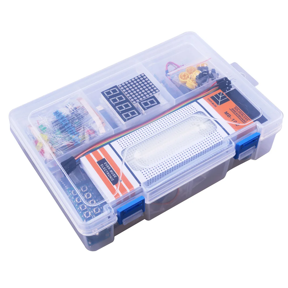 Набор для arduino uno с МЕГА 2560 / lcd1602 hc sr04 /dupont линия в пластиковой коробке|kit for arduino|kit