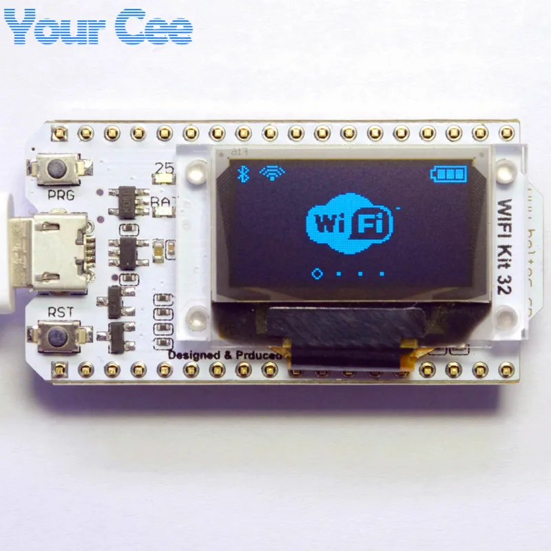 ESP32 Bluetooth wifi комплект OLED синий 0,96 дюймовый дисплей модуль CP2102 32M Flash 3,3 V-7 V интернет-макетная плата для Arduino