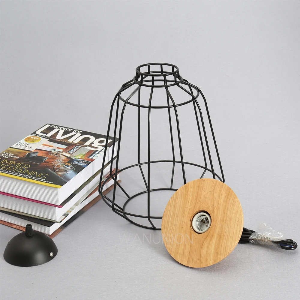 Винтажная железная проволочная лампочка клетка абажуры Подвесная лампа