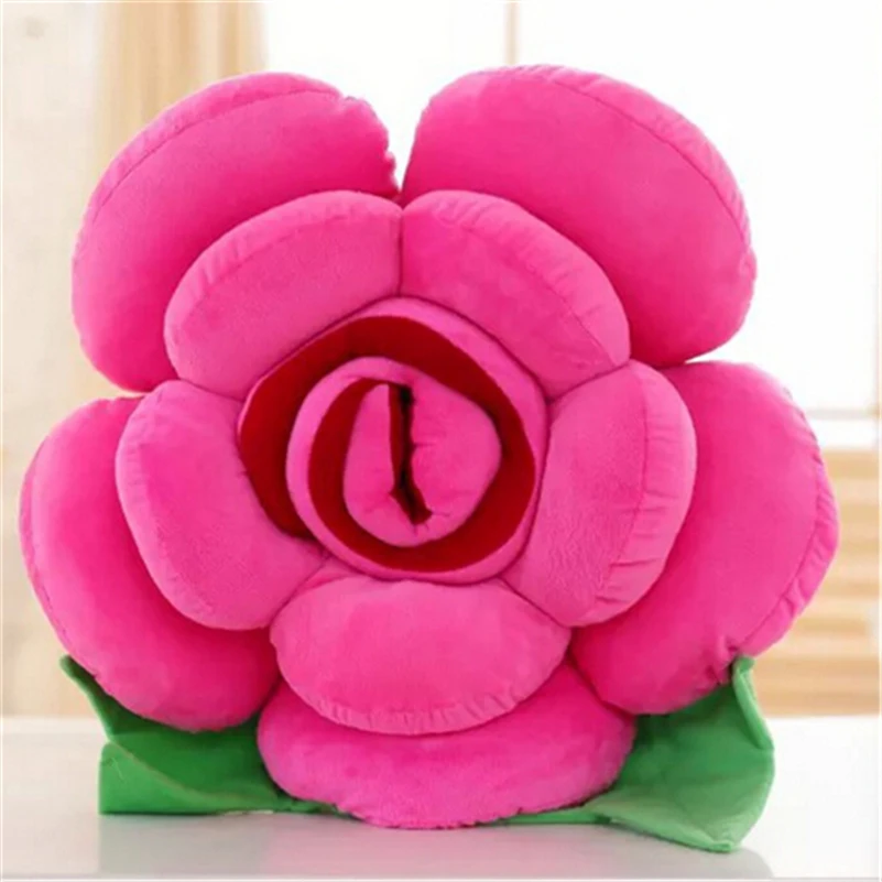 Роза цветок Форма Свадебный любовник подарки диван стул бросок красный плюш