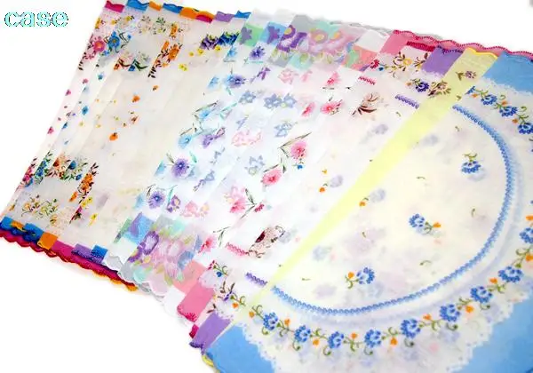 Платок античный цветочный вышитый шарф Hankie мятный доступный