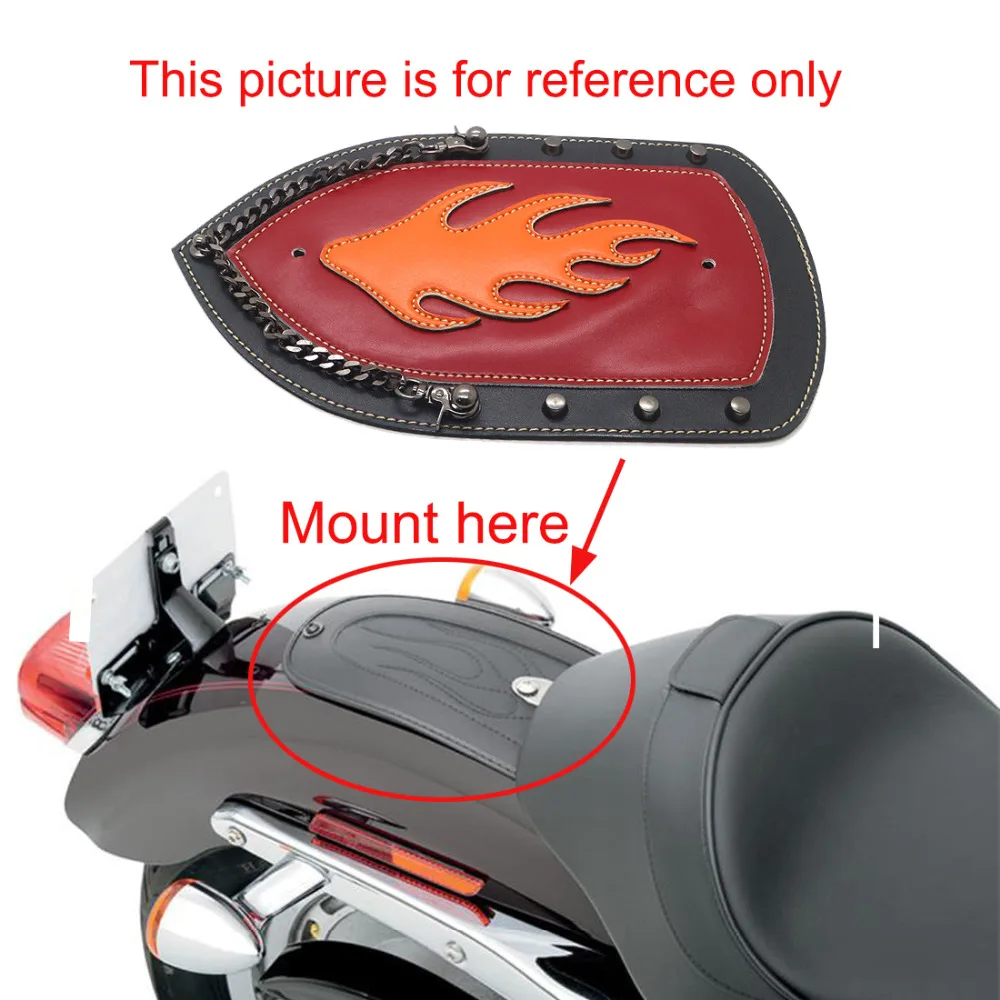 ZORBYZ Мотоцикл Пламя искусственная кожа равнина заднее крыло нагрудник для Harley