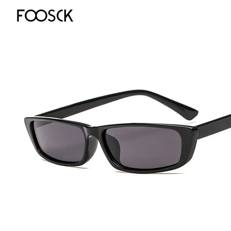 Женские и мужские прямоугольные солнцезащитные очки FOOSCK брендовые дизайнерские