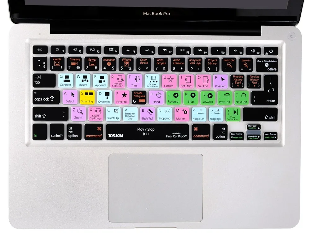 Чехол для клавиатуры XSKN Ableton Logic Photoshop After Effect OS X Avid старых Macbook Air Pro Retina 13 15 17