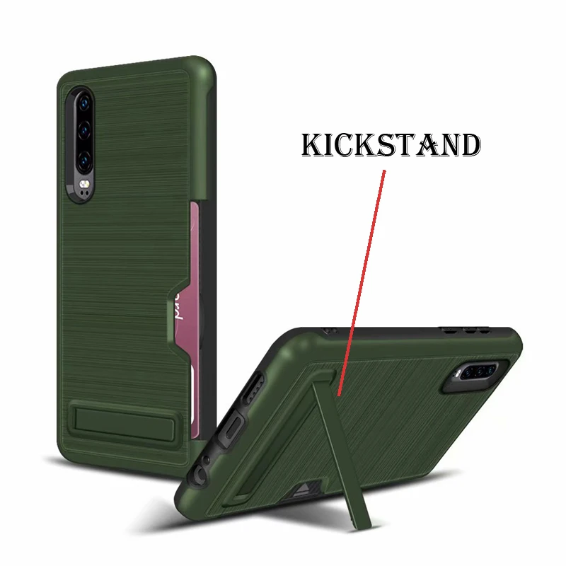 Ультра тонкий для задней панели с подставкой Чехол huawei P30 Pro карты чехол зажимом